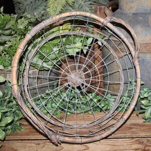 Large Round French Country * BOHO Farmhouse Basket Dish